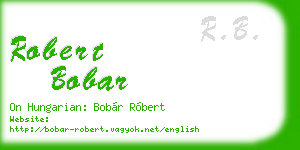 robert bobar business card