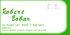 robert bobar business card